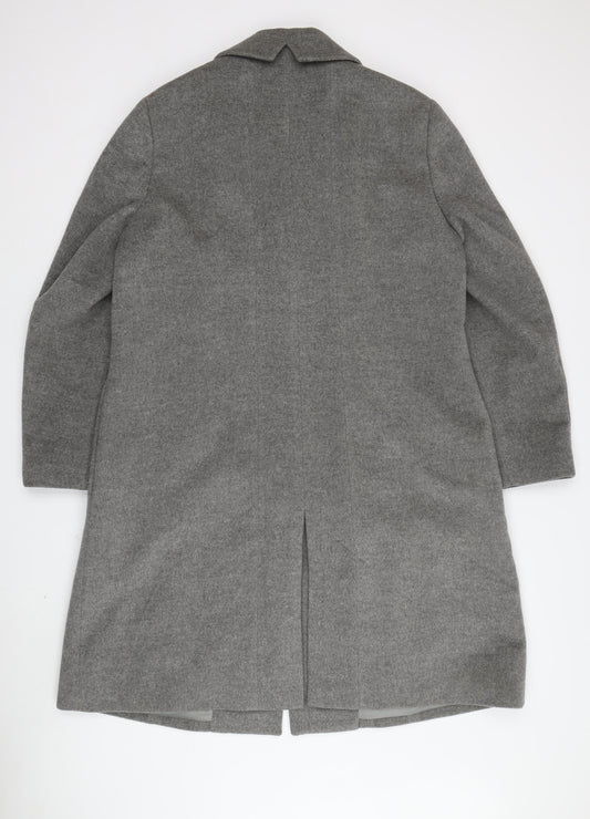 Jaeger Women's Grey Wool Long Coat, Size 16