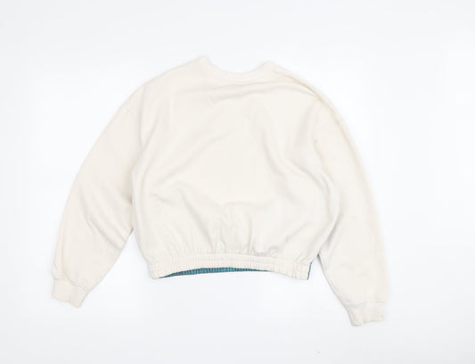 H&M Girls Beige Adventure Graphic Sweatshirt 10-12 Years