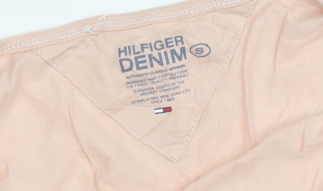 Hilfiger Denim Women’s Pink V-Neck Long Sleeve T-Shirt