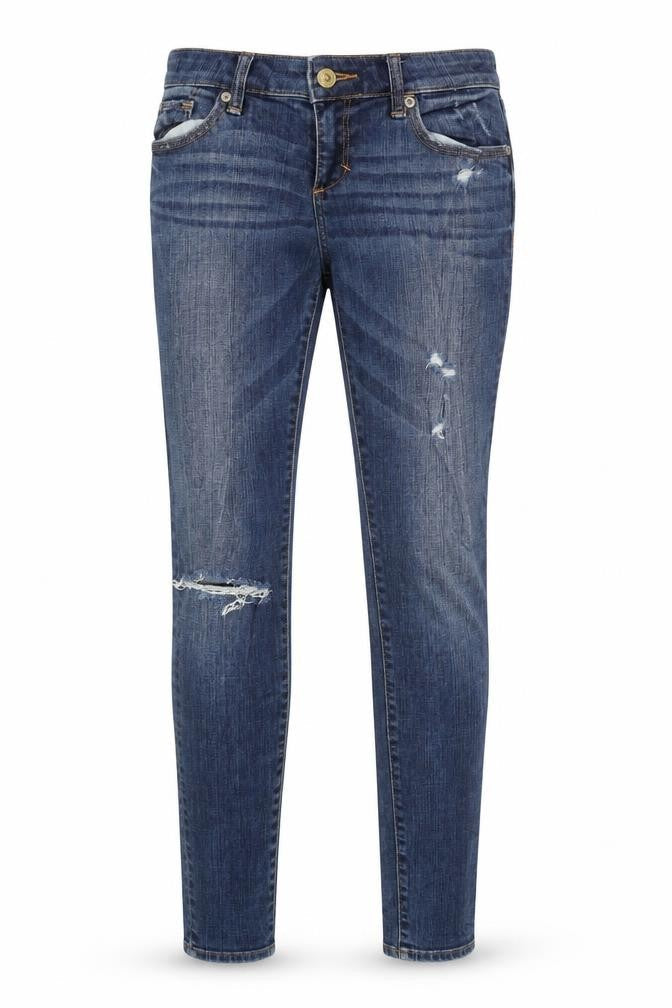 Abercrombie & Fitch Women's Blue Skinny Distressed Jeans