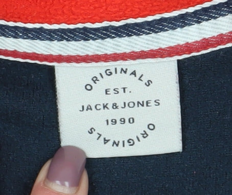 Jack & Jones Men's Blue Fleece Pullover Sweatshirt L