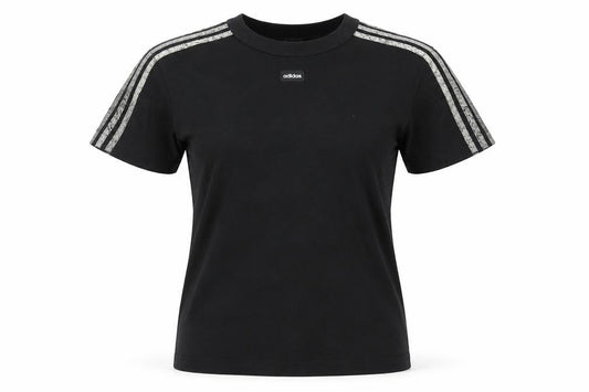 Unisex Adultss UK Size S adidas Black 100% Cotton T-Shirt