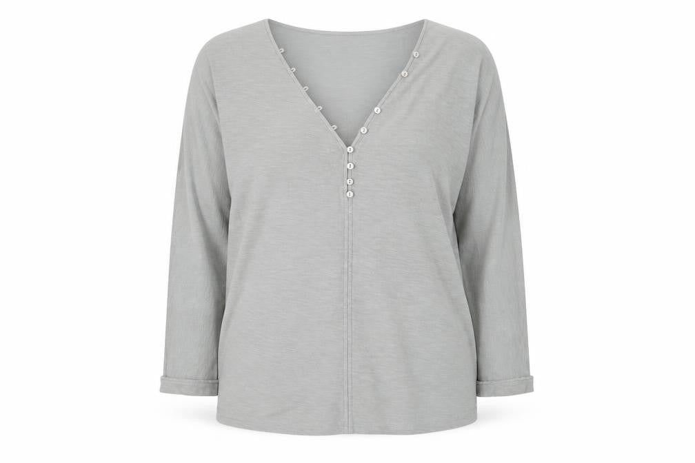 Womens UK Size 10 Massimo Dutti Grey 100% Cotton Blouse