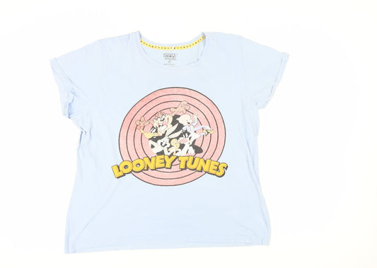 Looney Tunes Blue T-Shirt, Unisex, Size 18-20, Cartoon