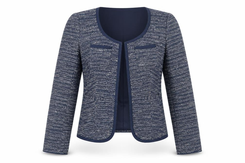 Banana Republic Women's Blue Bouclé Blazer, Size 4