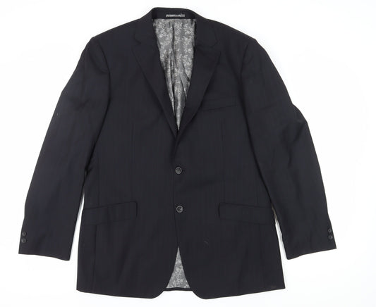 Pierre Cardin Men's Black Blazer 42 Long Business Wedding