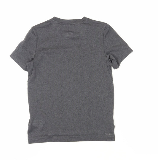Adidas Teens Grey T-Shirt, S, Regular Fit, Activewear