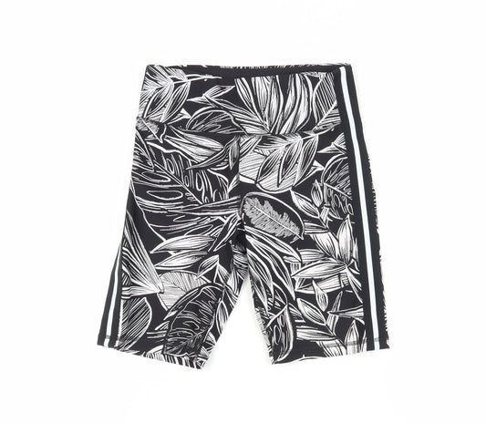 DKNY Women's Black Floral Athletic Shorts S