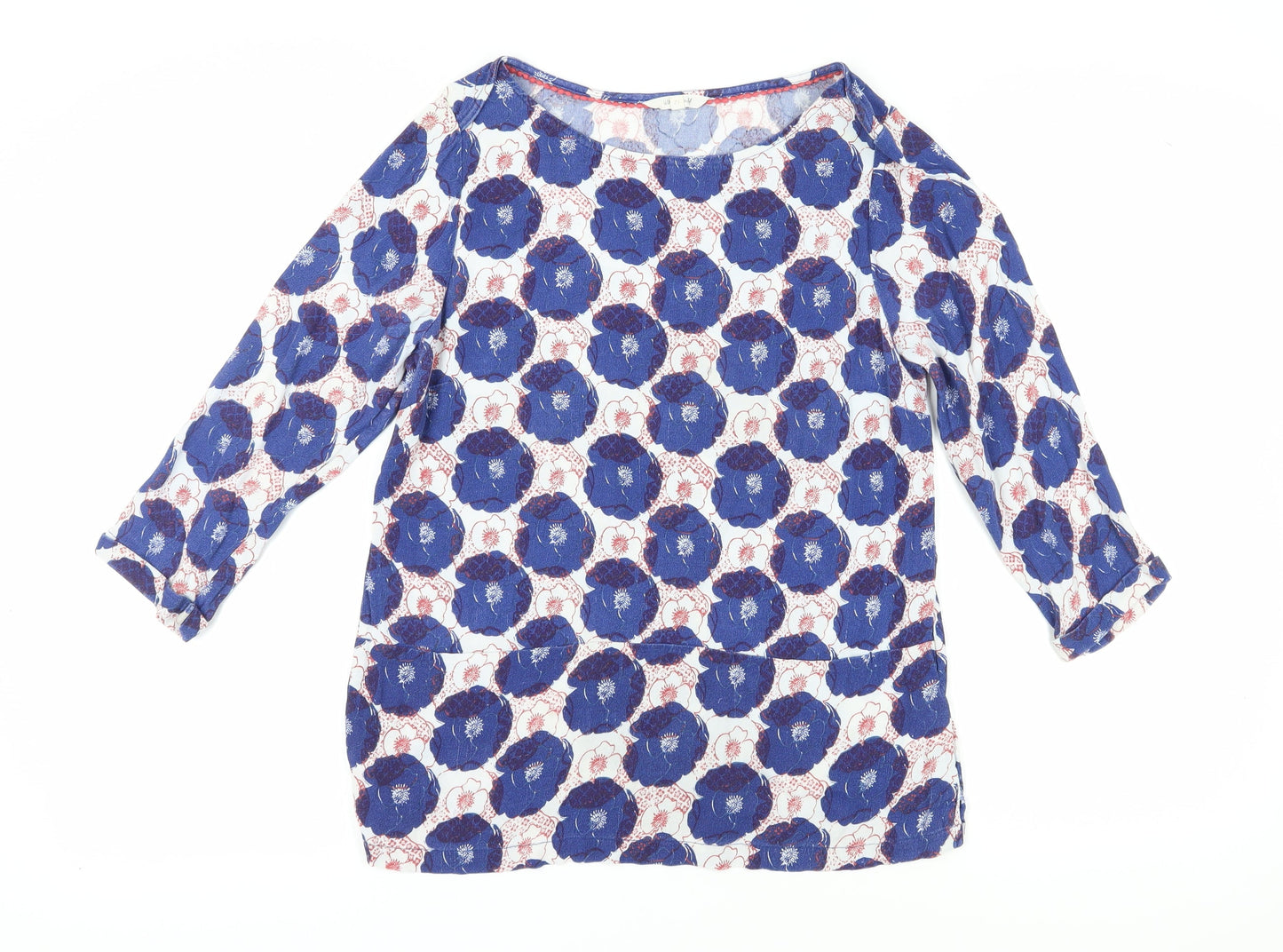 Womens UK Size 12 White Stuff Blue Viscose Blouse