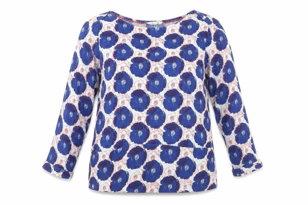 Womens UK Size 12 White Stuff Blue Viscose Blouse