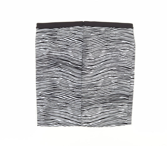 Guess Women's Black Zebra Print Pencil Skirt L