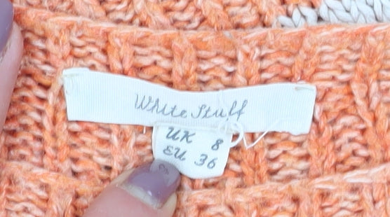 White Stuff Women’s Orange Pullover Jumper Size 8