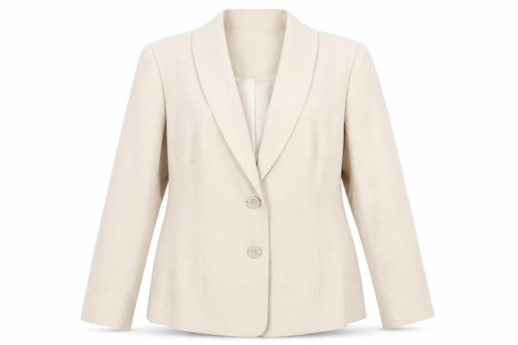 Front view of Honor Millburn Women's Beige Jacket, size 16, Classic Style