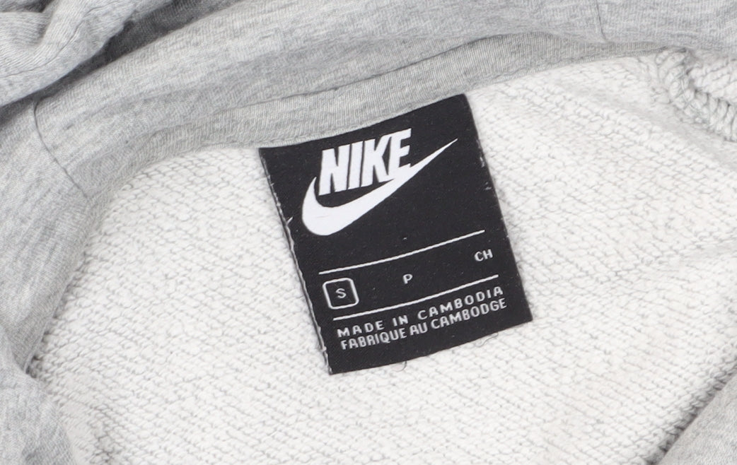 Nike Grey Unisex Hoodie, Size S, Pullover Style