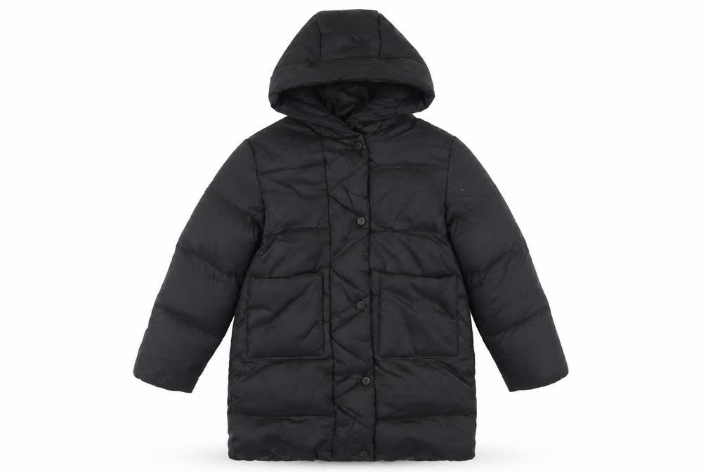 Zara Girls Black Hooded Puffer Jacket Size 8 Winter Coat