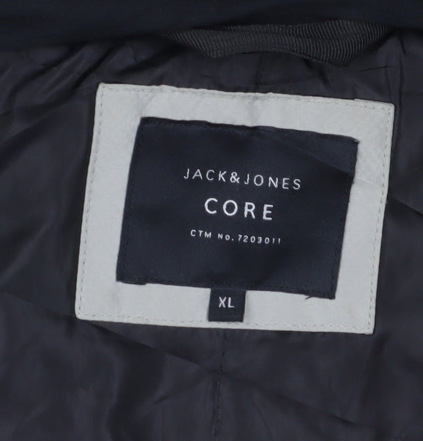 Jack & Jones Men's Grey Parka Jacket XL