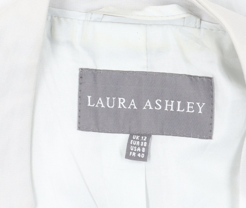 Laura Ashley Women’s White Suit Jacket, Size 12, Regular Fit