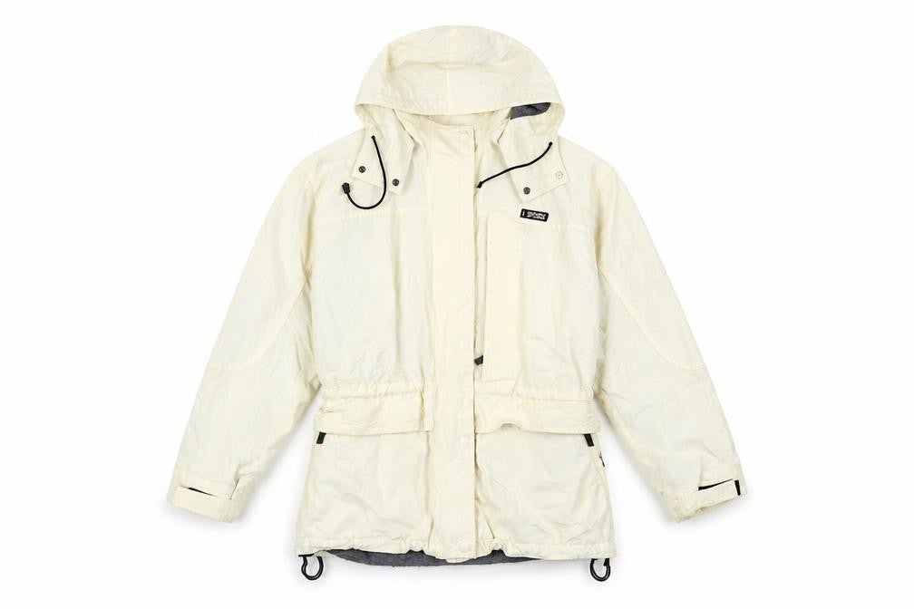Womens UK Size S Regular DKNY JEANS Ivory Nylon Blend Jacket