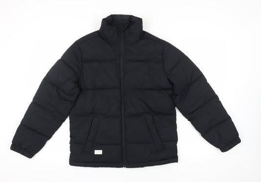 Hollister Men's Black XS Puffer Jacket, Winter Casual