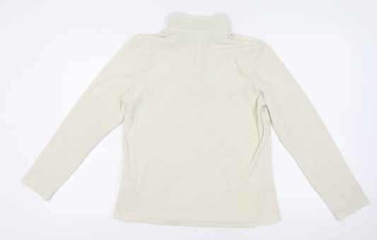 Regatta Ivory Women's Sweatshirt UK Size 12 High Neck Henley