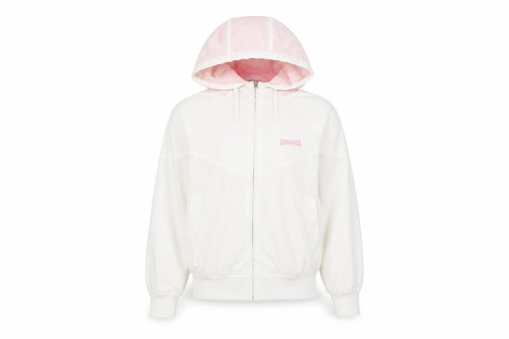 Womens UK Size 10 Regular Lonsdale White Polyester Jacket