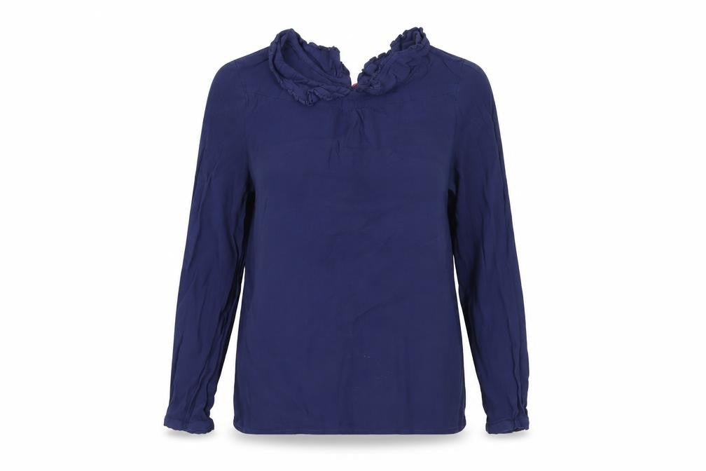 Womens UK Size 12 Joules Blue Viscose T-Shirt