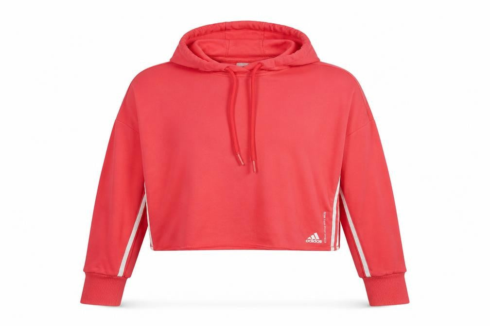 Womens UK L Regular adidas Red Pullover Hoodie