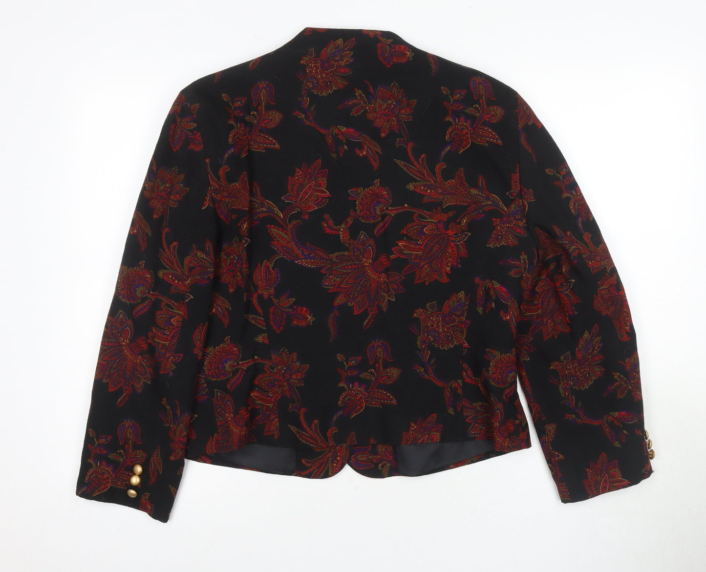 Alexon Women's Black Floral Suit Jacket Size 14