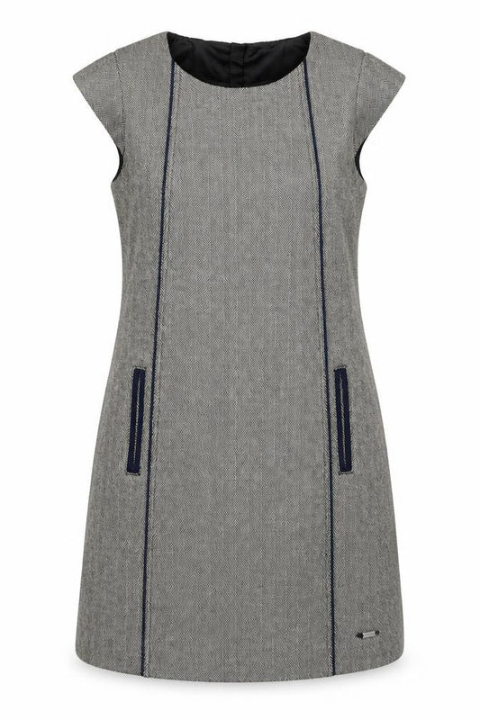 Superdry Women's Grey Tweed Sheath Dress S
