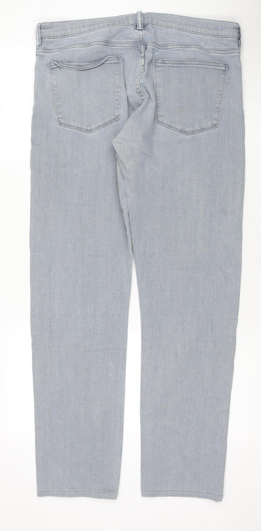 Reiss Men's Blue Slim Fit Straight Jeans, Size 34