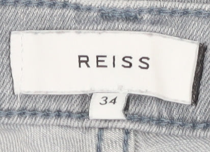 Reiss Men's Blue Slim Fit Straight Jeans, Size 34