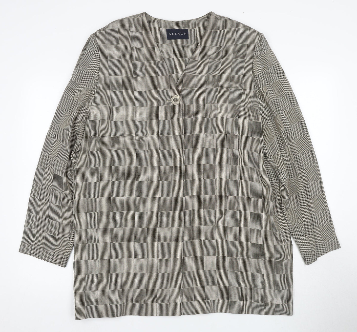 Alexon Women's Black Check Suit Jacket Size 18