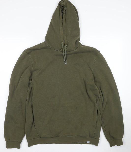 Puma Men's Green Pullover Hoodie Medium