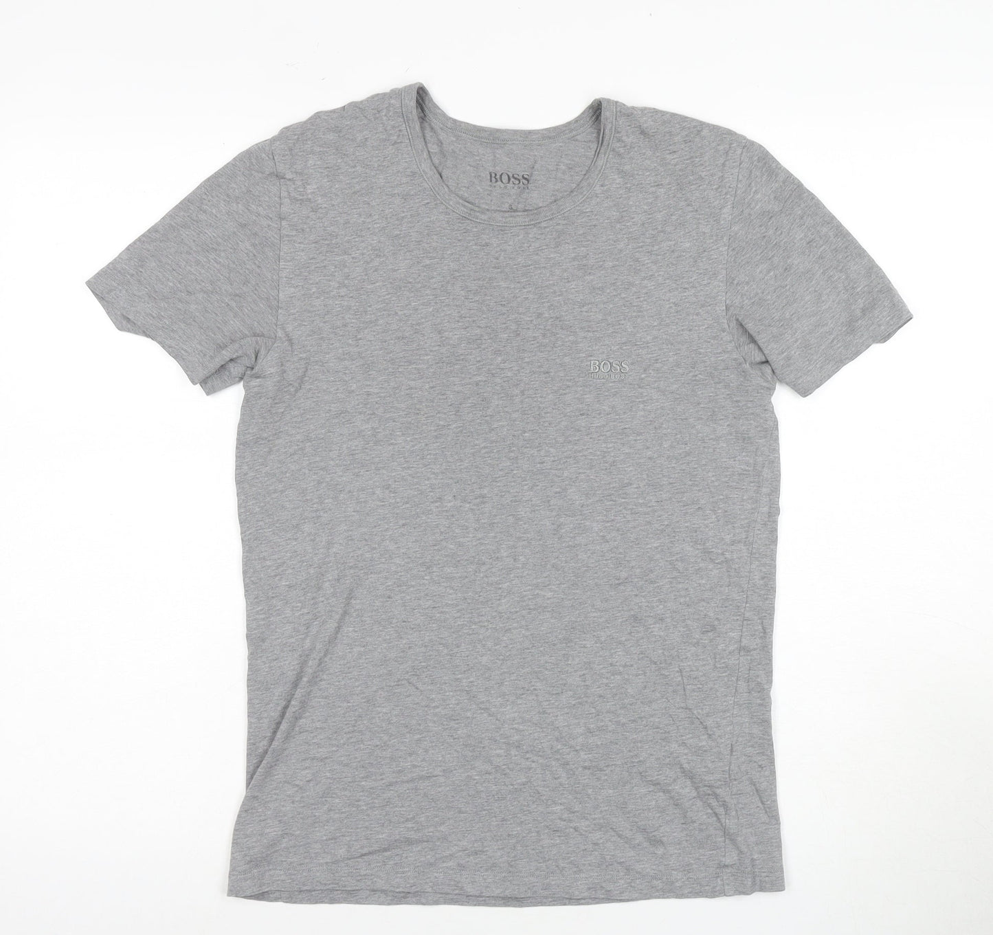 BOSS Men's Grey Short Sleeve Crew Neck T-Shirt, Size S