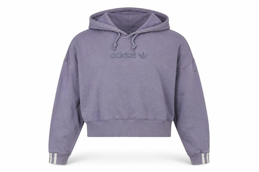 Womens UK 10 Regular adidas Purple Pullover Hoodie