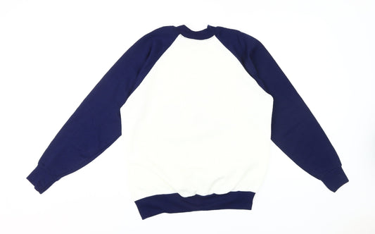 Disney Epcot Unisex Blue/White Sweatshirt, Large, Retro