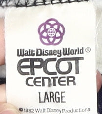 Disney Epcot Unisex Blue/White Sweatshirt, Large, Retro