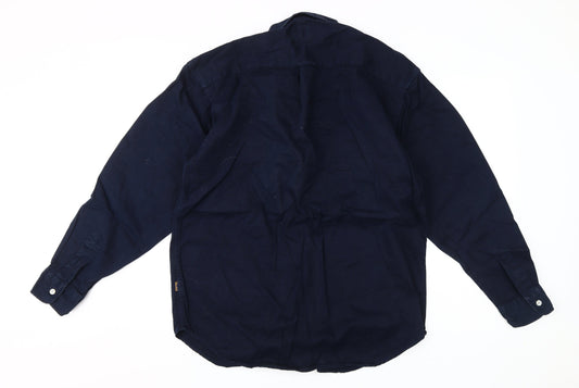 Head Originals Men's Blue M Cotton Casual Shirt