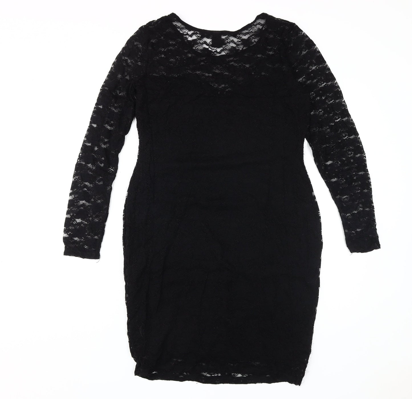 H&M Women's Black Lace Sheath Dress L