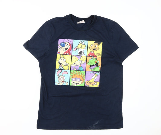 Nickelodeon Unisex Blue Graphic T-Shirt, Size S