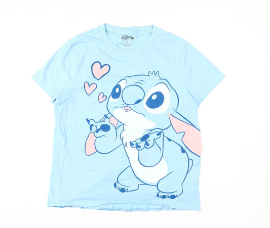 Disney Women's Blue Stitch Graphic T-Shirt, Size S