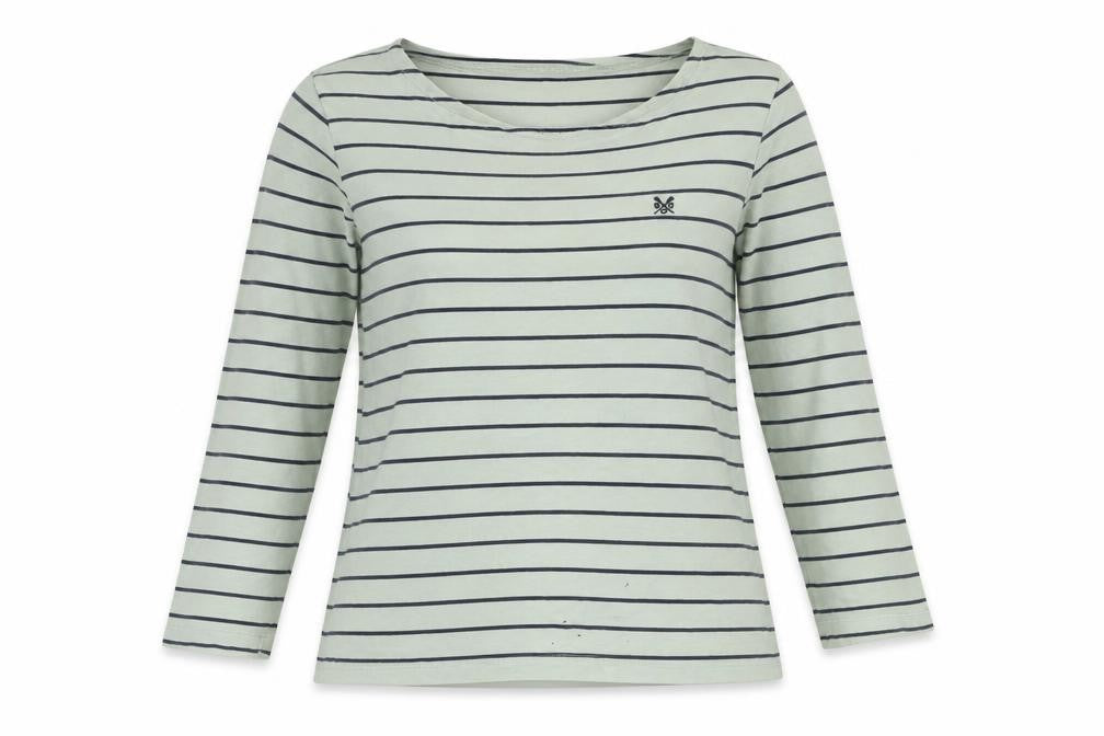 Womens UK Size 12 Crew Clothing Co. Blue 100% Cotton T-Shirt