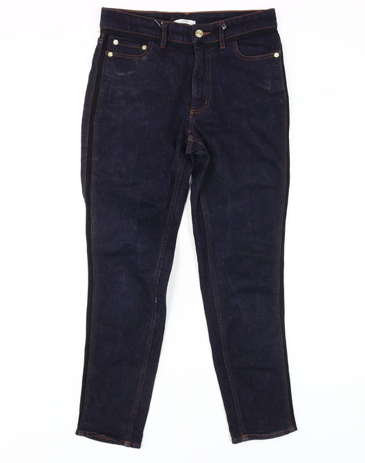 Erdem Women's Blue Straight-Leg Jeans Size 8