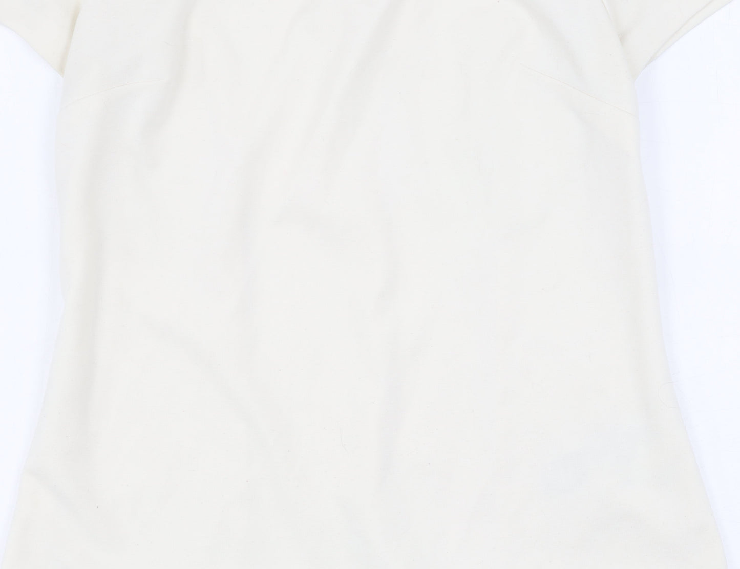Oasis Women’s Ivory Blouse, Size 10, Short Sleeve