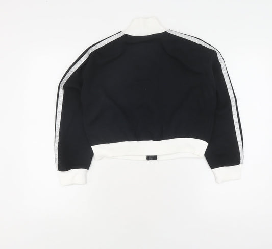 Marks and Spencer Girls Black Full Zip Jumper 10-11 Years