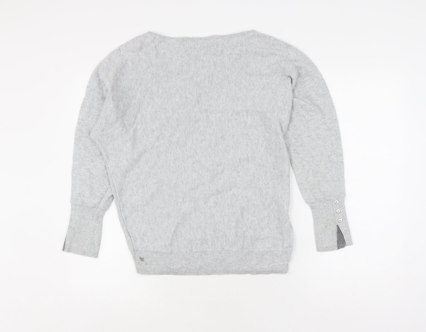 Mint Velvet Women's Grey XS Heart Pullover Jumper