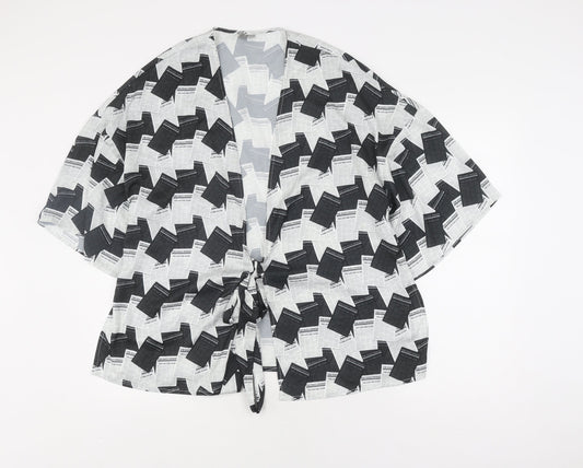 ASOS Women's XS Black & White Kimono Blouse
