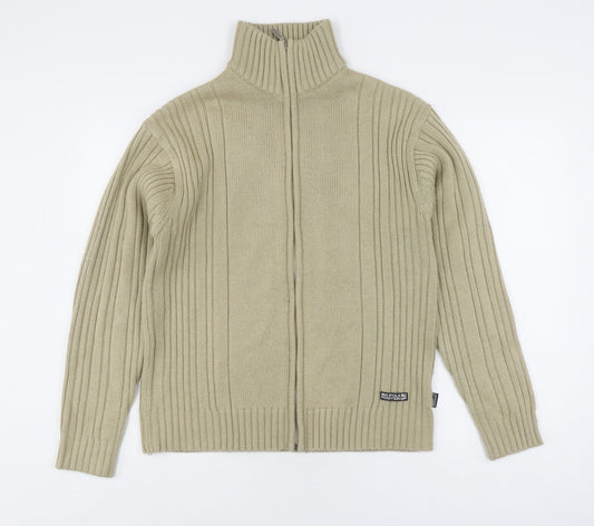 Pole Position Men's Beige Full Zip Jumper Size L