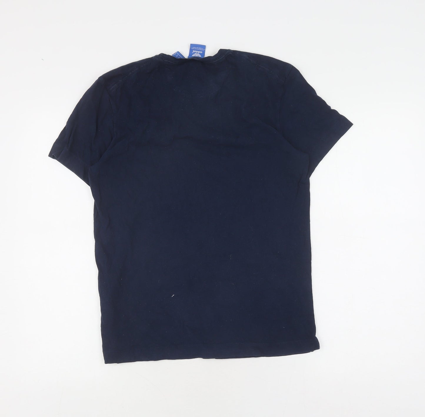 Adidas Men's Blue Short Sleeve Crew Neck T-Shirt, Size S