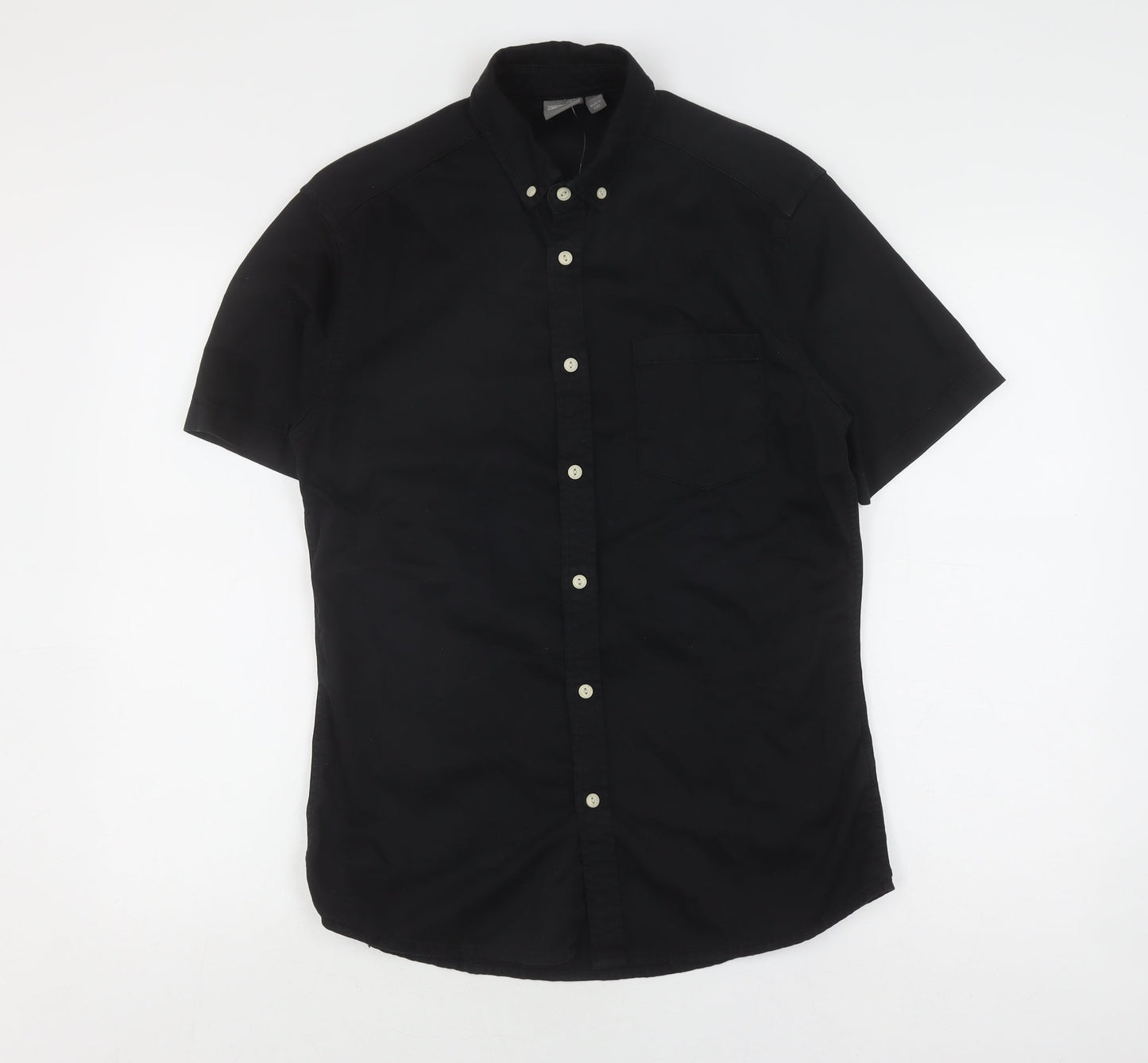 ASOS Men's Small Black Button-Up Casual Shirt